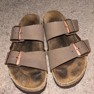 Brown Double Strap Sandals